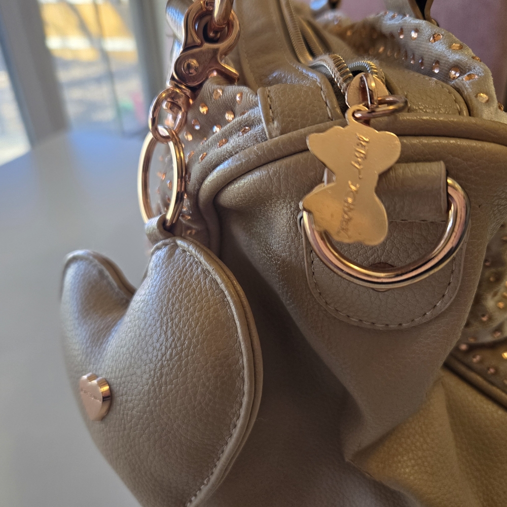 Betsey Johnson Tan Studded Women's Bag - Picture 5 of 8